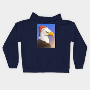 Festive Bald Eagle Kids Hoodie